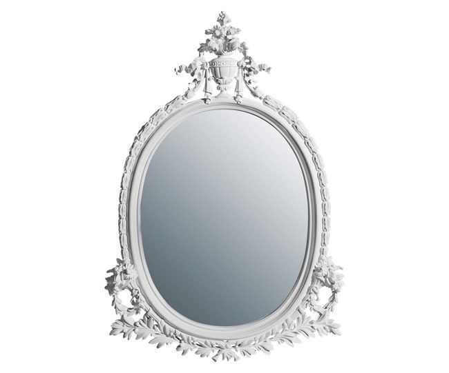 Зеркало в стиле Людовика XVI из коллекции Il Classico бук матовый белый лак.
