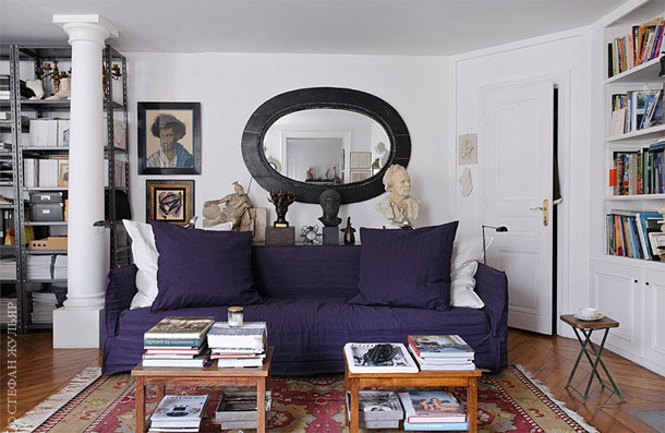 Двухкомнатная квартира в Париже дизайнера тканей Доминик Киффер | Admagazine