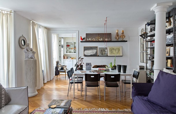 Двухкомнатная квартира в Париже дизайнера тканей Доминик Киффер | Admagazine
