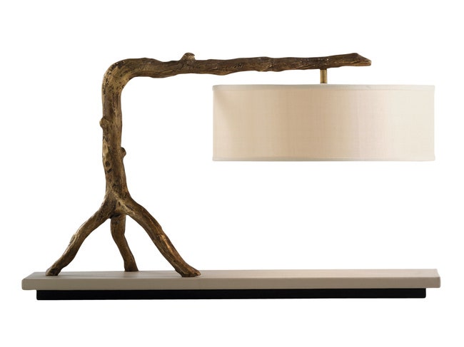 Настольная лампа Kim из коллекции дизайнера Билла Софилда металл кожа Baker 3533.