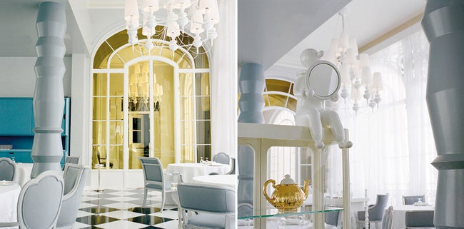 Интерьеры мадридского ресторана La Terraza del Casino спроектированы Хайме и обставлены мебелью сделанной по его дизайну...