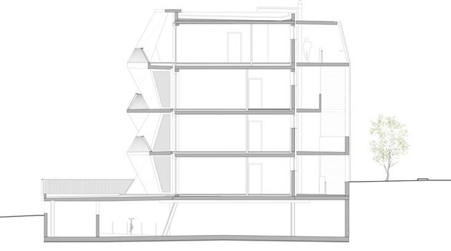 Многоквартирный дом в Граце с зигзагообразными балконами | Admagazine