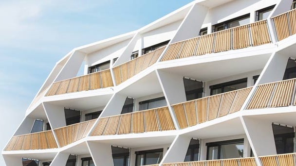 Многоквартирный дом в Граце с зигзагообразными балконами | Admagazine