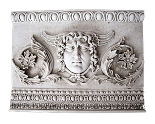 Декоративный барельеф Medusa Gorgona из коллекции “Измир” мрамор гипс Thrace 35×46 см.