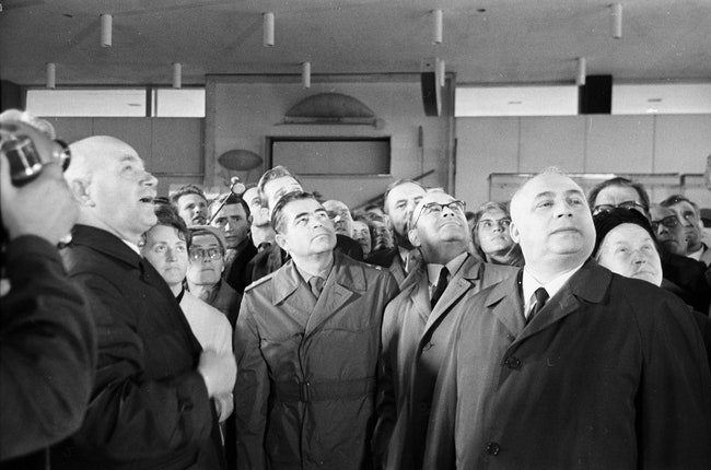 Открытие музея 3 октября 1967 года. В центре — летчиккосмонавт СССР Андриян Николаев