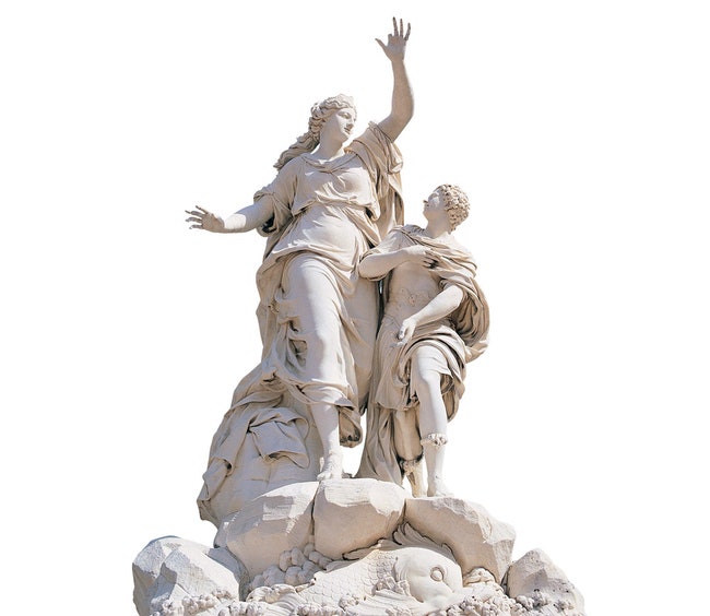 Скульптурная группа в Версальском парке.