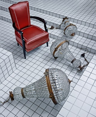 Кресло дерево текстиль 1930е годы дизайнер Рене Пру Франция €13 800 люстры металл хрусталь Labyrinthe Interiors сверху...