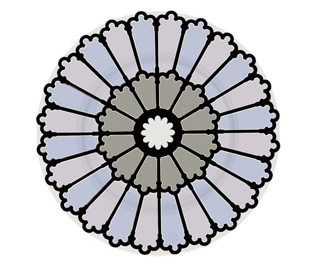Тарелка Rosette с узором в виде стилизованных арок.