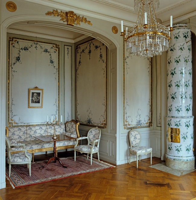 Спальня во дворце Sturehof архитектор Карл Фредерик Аделькранц конец XVIII века Швеция