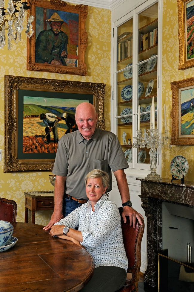 Глава часовой марки Hublot ЖанКлод Бивер и его жена Сандра