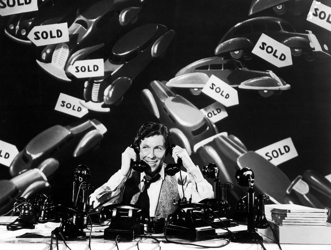 Кадр из комедии 1941 года “Том Дик и Гарри” — одной из последних работ Полглейса на RKO