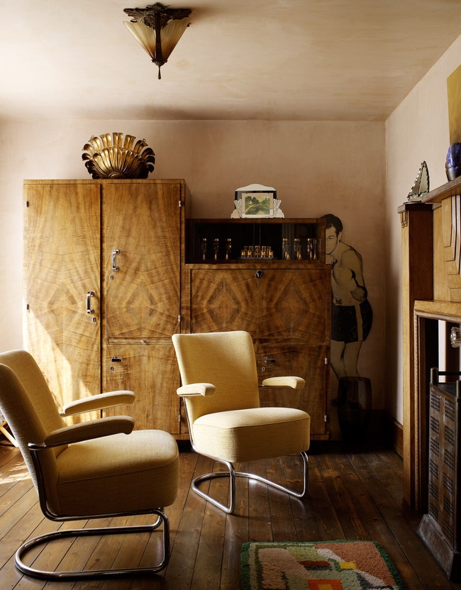 Мебель 50х годов фото интерьеров дома Керри Уорна и Энтони Бураковски в Лондоне