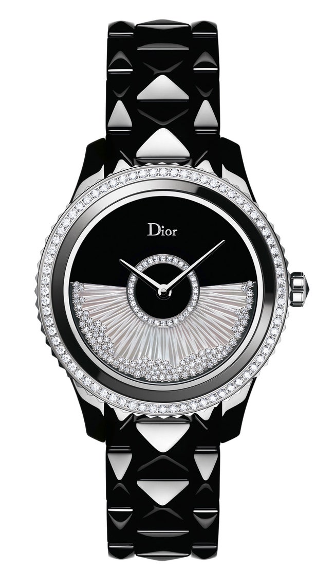 Часы Dior VIII Grand Bal Pliss механизм Dior Invers черная керамика бриллианты ­перламутр.