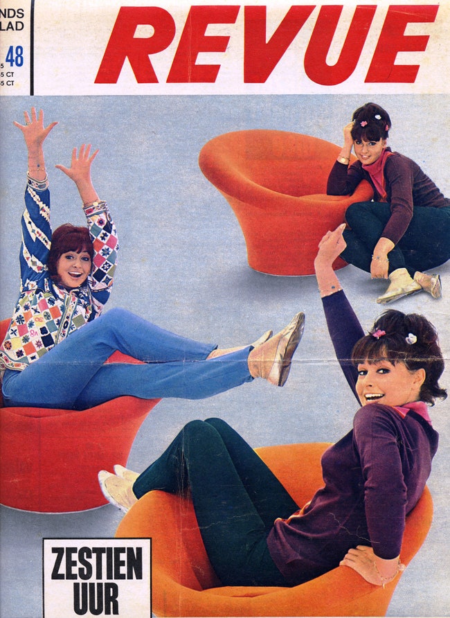 В 1965м кресла Mushroom появились на обложке голландского телегида Revue