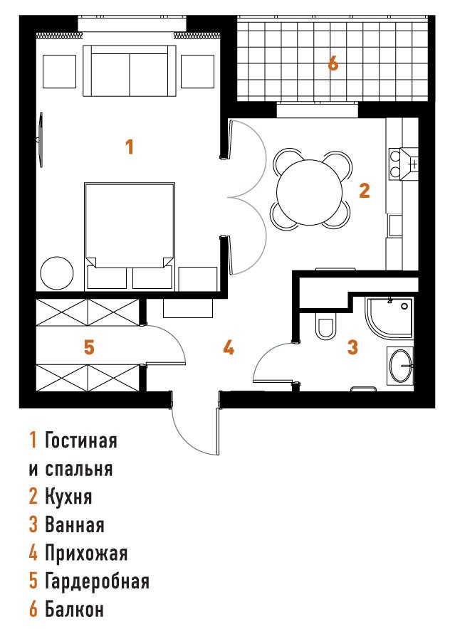 Квартира в Москве 38 м²