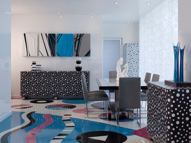 Квартира «в горошек» в Майами оформленная дизайнером Кристофером Коулменом | Admagazine