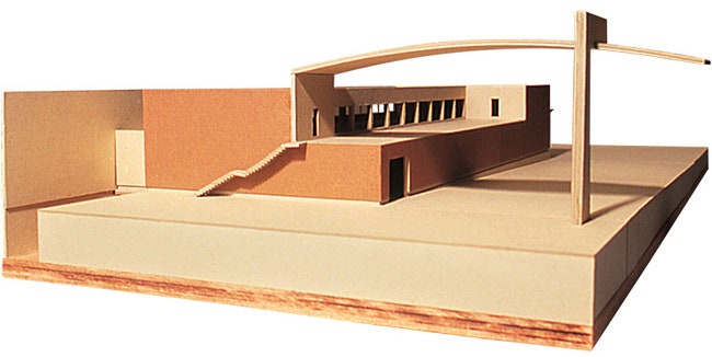 Макет фабрики Vitra в ВайлеатРайне  которую Сиза построил в 1991—1994 годах.