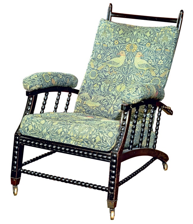 Кресло обитое шерстяной тканью Bird около 1870 года