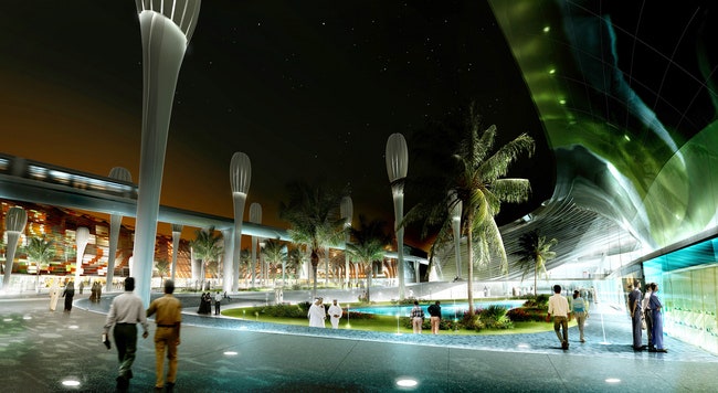 Masdar Plaza  площадь в проектируемом городе Масдар в эмирате АбуДаби . LAVA проект 2009 года
