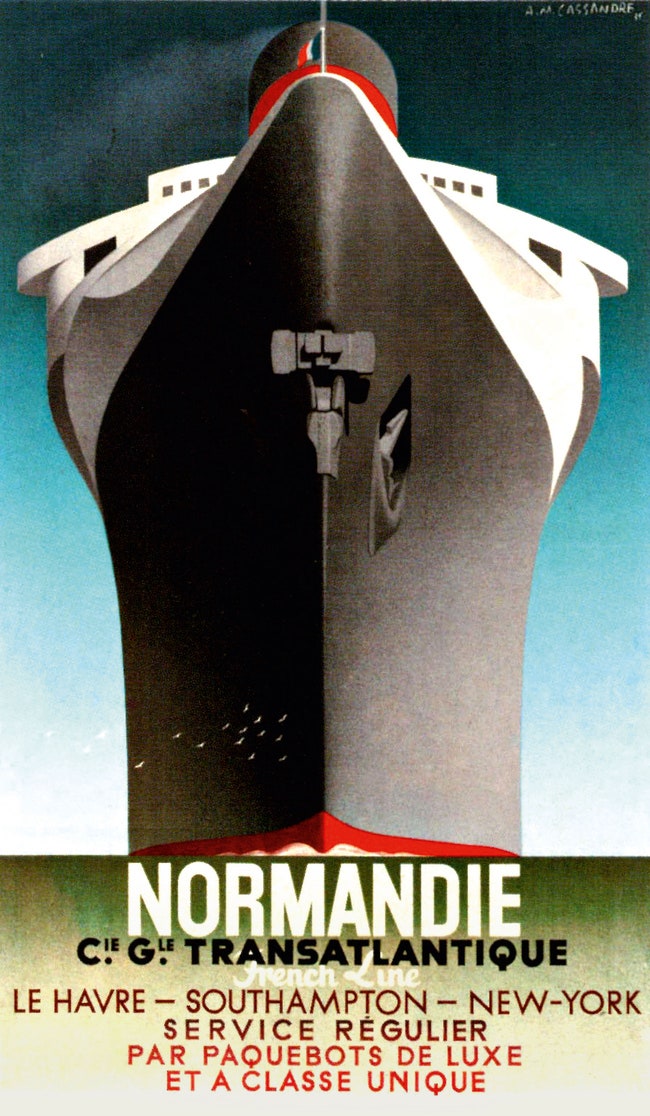 Постер “Нормандия” художник Адольф Мурон Кассандр 1938