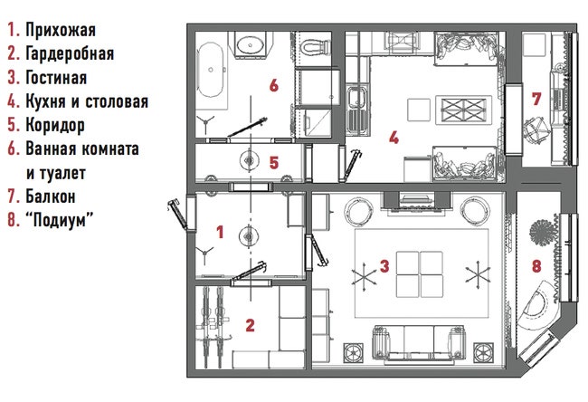 Квартира в Москве 55 м²
