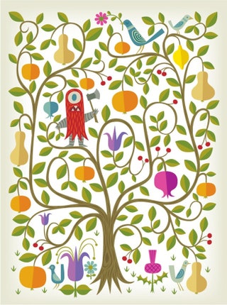 Тим Бискап. Tree of Life. 30цветная шелкография. 2008.