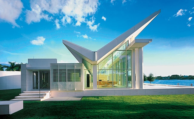 Жилой дом во Флориде . Как большинство частных проектов Мейера дом был опубликован в американском AD.