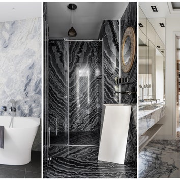 Мрамор в ванной комнате: разнообразие сочетаний и 15 примеров от дизайнеров