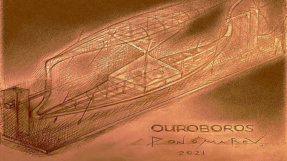 Инсталляция “Уроборос” на биеннале Forever Is Now 2021 в Каире