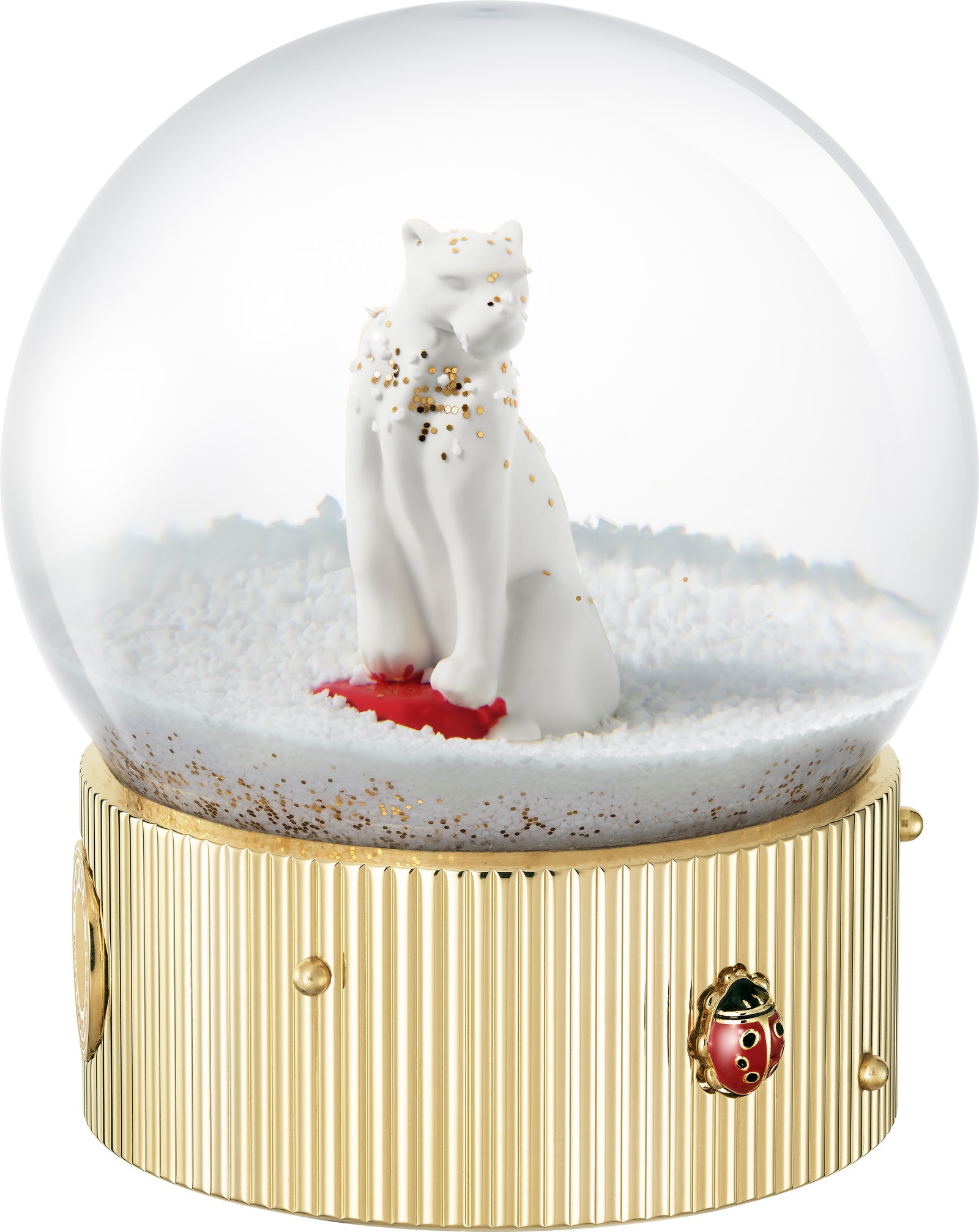Снежный шар с пантерой — главным символом Cartier.