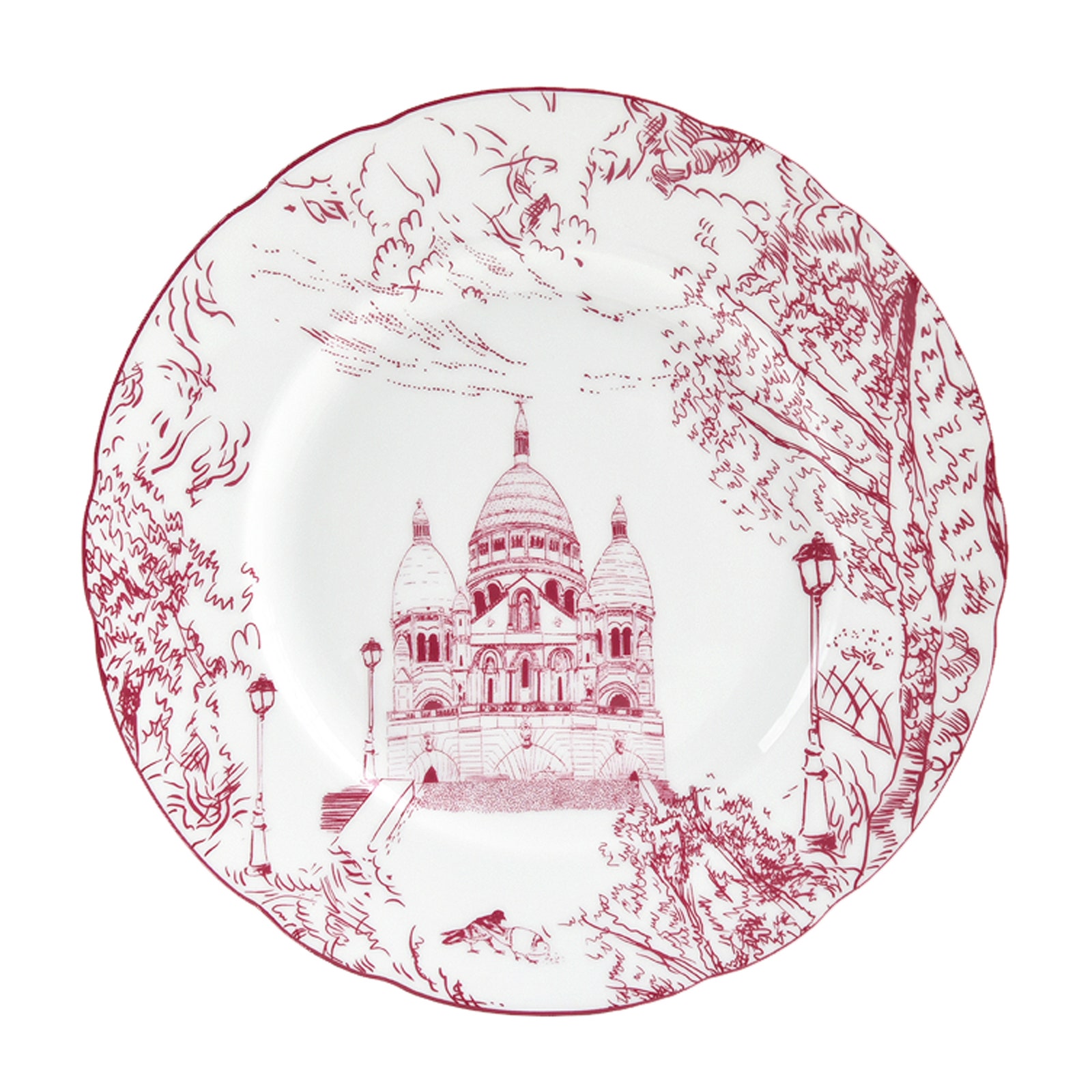 Фарфоровая тарелка из серии Tout Paris Bernardaud.