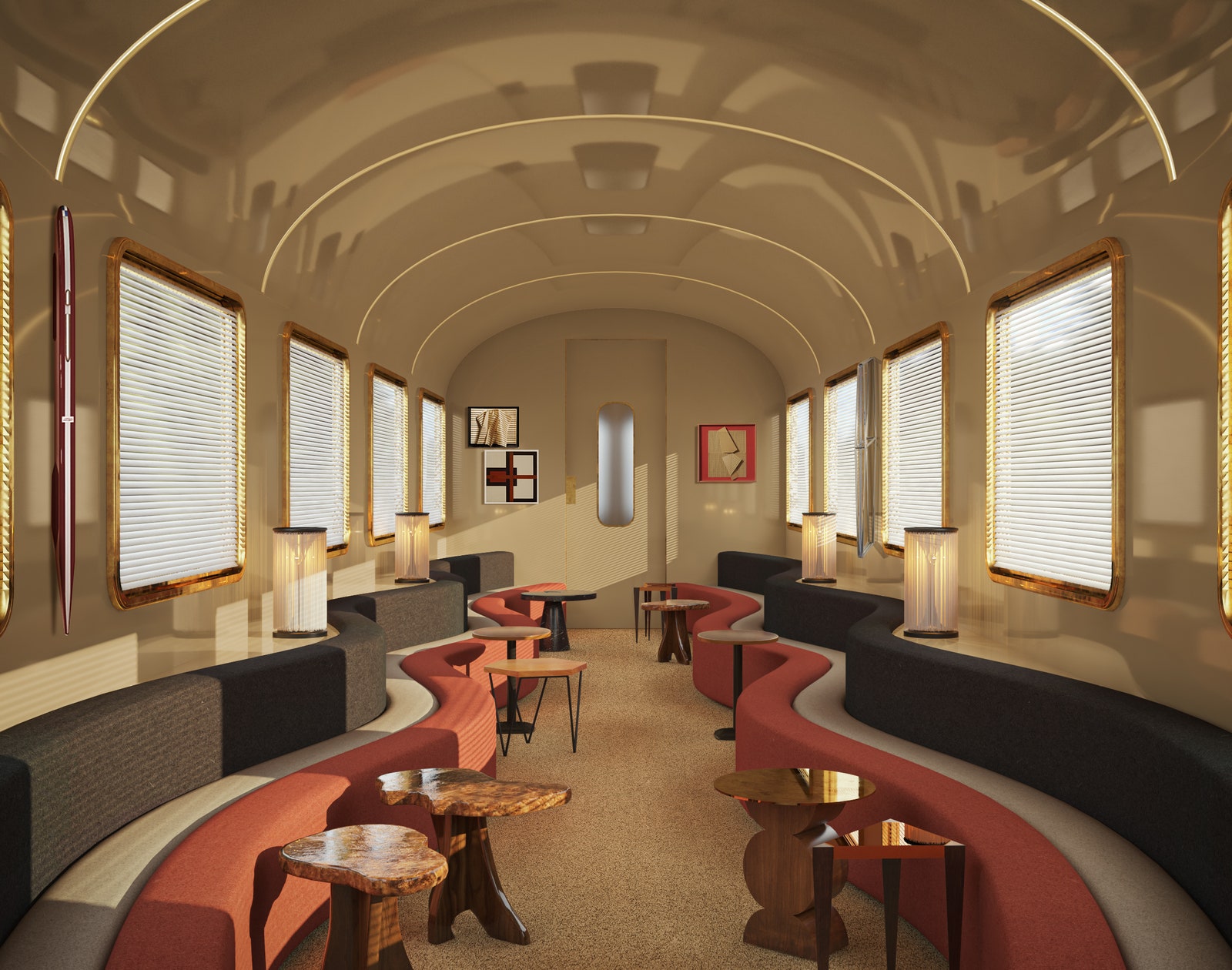 Поезд La Dolce Vita воплощает в себе квинтэссенцию итальянского образа жизни со всеми его традициями. © Рендеры зала...