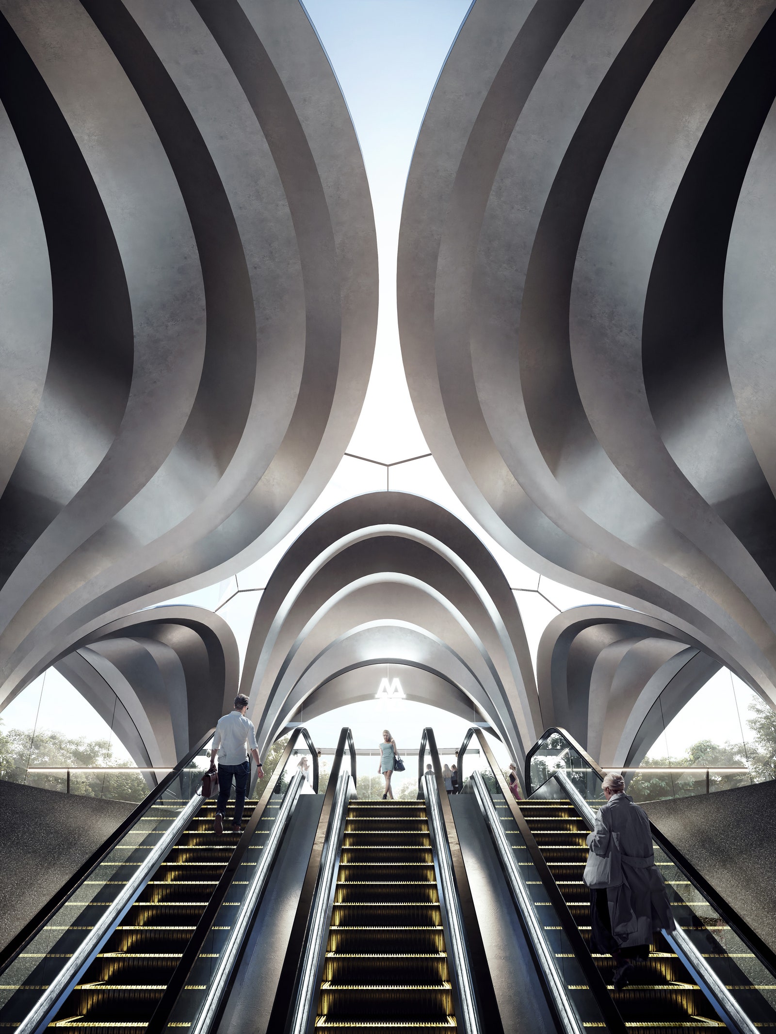 Новые станции метро в Днепре по проекту Zaha Hadid Architects