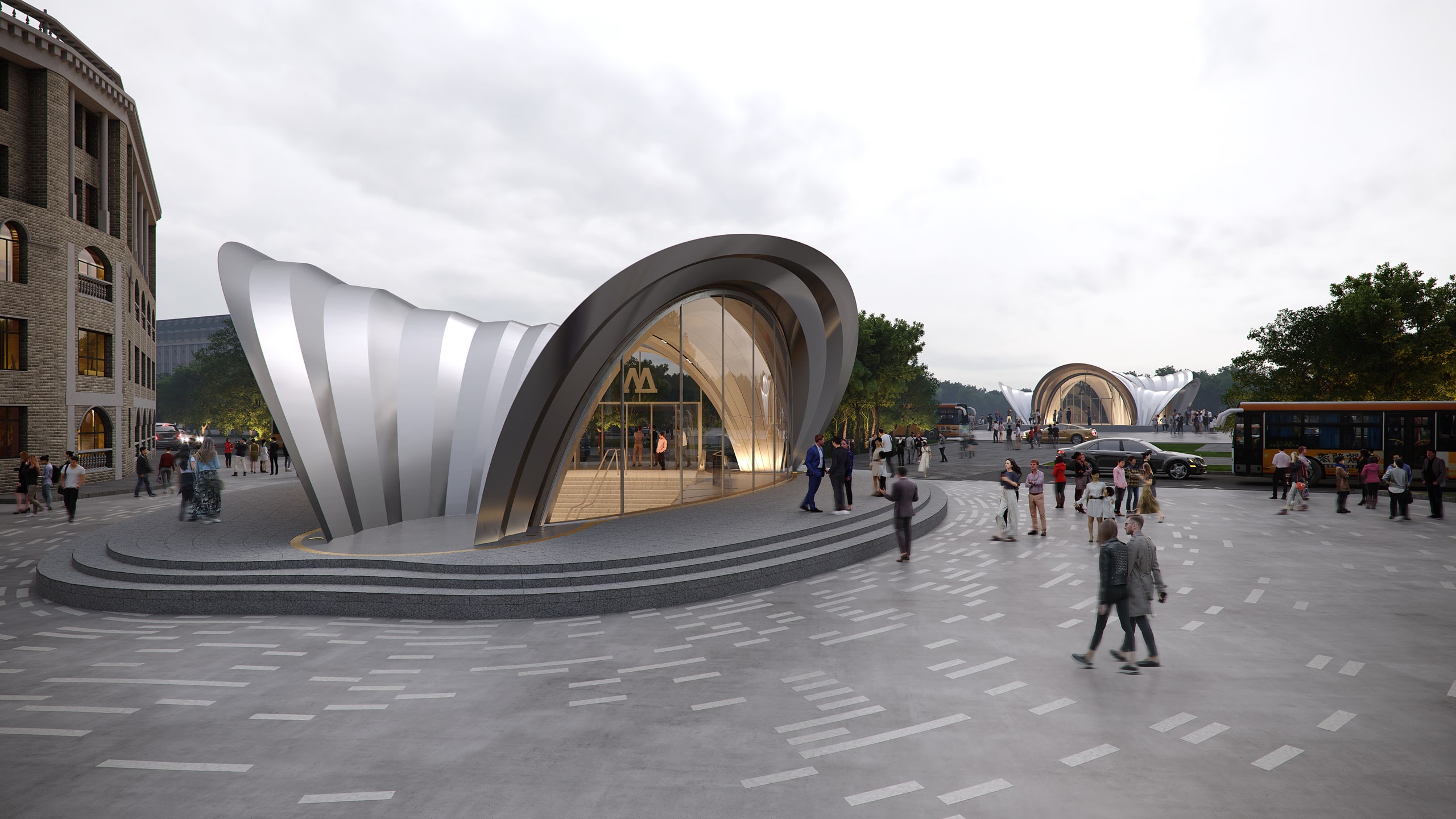 Новые станции метро в Днепре по проекту Zaha Hadid Architects