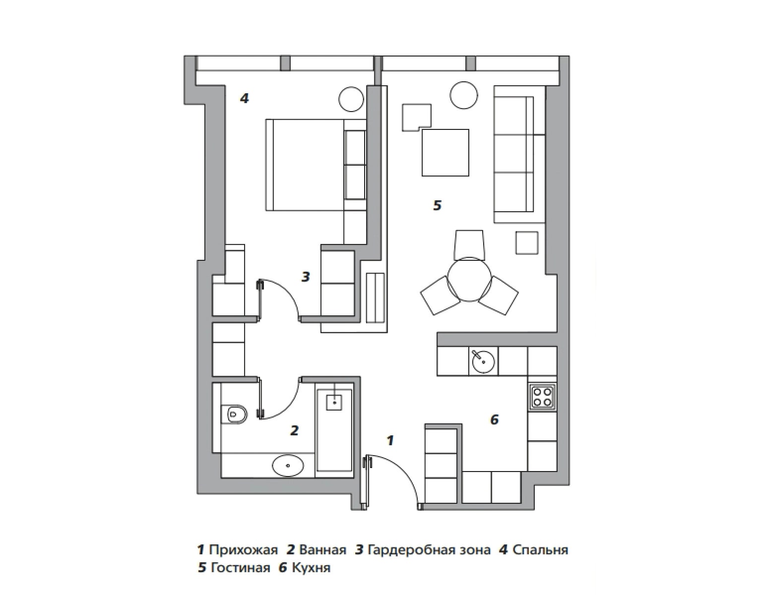 Апартаменты в ЖК Neva Towers 57 м²